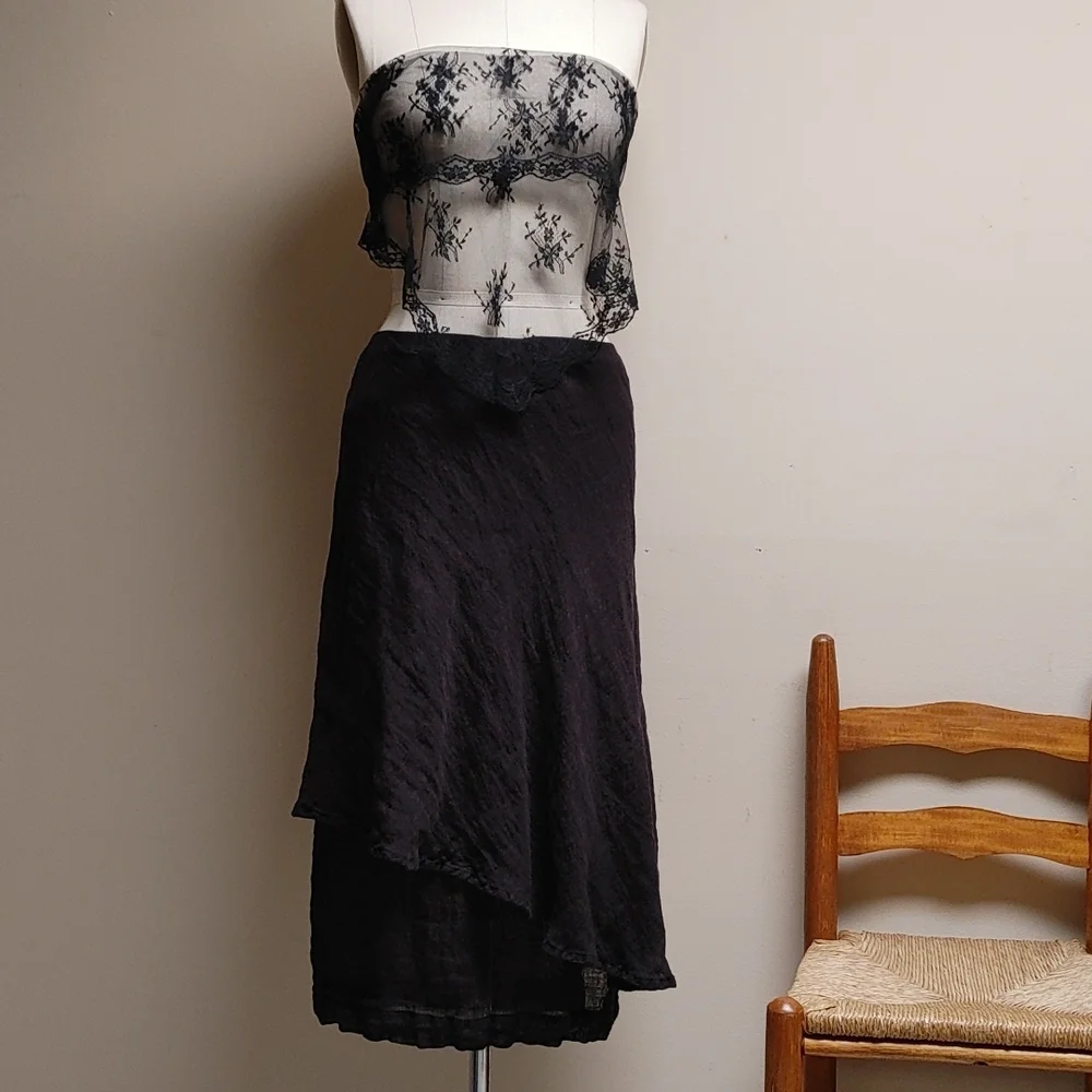 lili from Poland Black Gauze Layered Skirt S - Picture 2 of 16